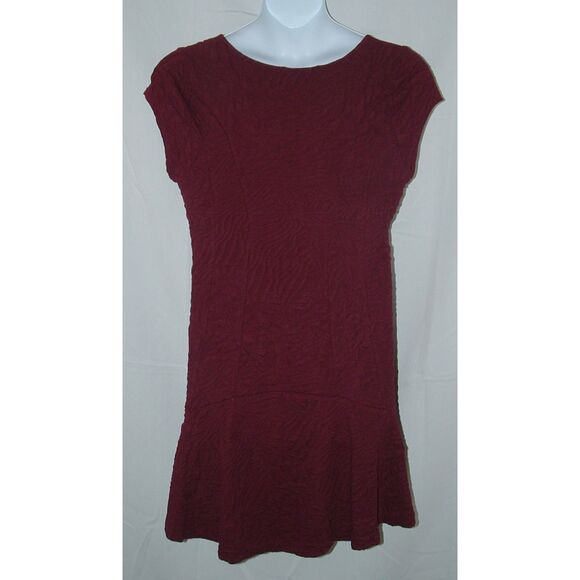 ISAAC MIZRAHI LIVE Textured Burgundy Sz Large Church or Casual Stretchy Dress - Picture 3 of 4